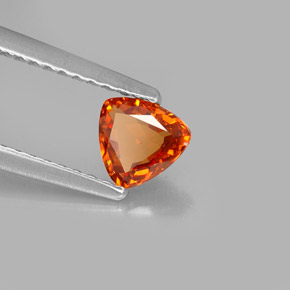 Grenat spessartite orange naturelle trillion, 0,56 ct, VVS