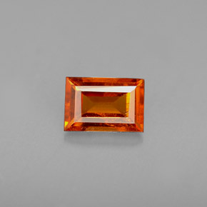 Grenat spessartite orange naturelle baguette, 0,77 ct, VS