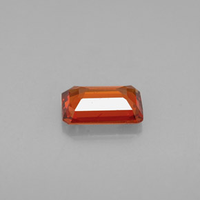 Grenat spessartite orange naturelle taille émeraude, 0,97 ct, VVS-VS
