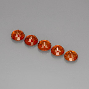 Achetez naturel ct orange grenat spessartite gems, coupe roude, en provenance mozambique chez gemselect. en stock, livraison internationale!