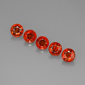 Achetez naturel ct orange grenat spessartite gems, coupe roude, en provenance mozambique chez gemselect. en stock, livraison internationale!