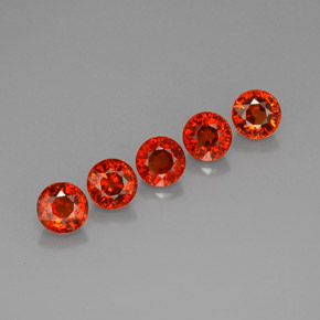 Achetez naturel ct orange grenat spessartite gems, coupe roude, en provenance mozambique chez gemselect. en stock, livraison internationale!