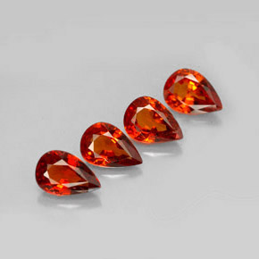 Achetez naturel ct orange grenat spessartite gems, en forme de poire, en provenance mozambique chez gemselect. en stock, livraison internationale!