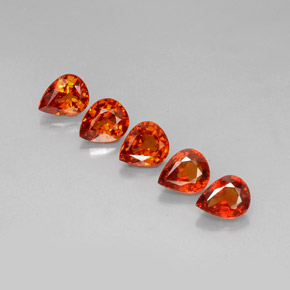 Achetez naturel ct orange grenat spessartite gems, en forme de poire, en provenance mozambique chez gemselect. en stock, livraison internationale!