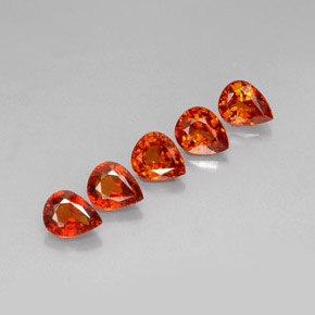 Achetez naturel ct orange grenat spessartite gems, en forme de poire, en provenance mozambique chez gemselect. en stock, livraison internationale!