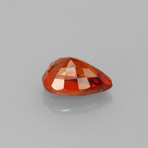 Grenat spessartite orange naturelle en forme de poire, 1,10 ct, VVS-VS