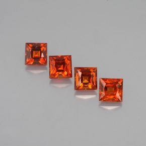 Achetez naturel ct orange grenat spessartite gems, carré, en provenance mozambique chez gemselect. en stock, livraison internationale!