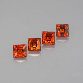 Achetez naturel ct orange grenat spessartite gems, carré, en provenance mozambique chez gemselect. en stock, livraison internationale!