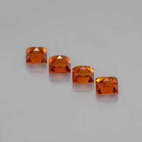 Achetez naturel ct orange grenat spessartite gems, carré, en provenance mozambique chez gemselect. en stock, livraison internationale!