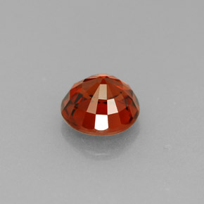 Grenat spessartite orange naturelle coupe roude, 1,09 ct, VVS-VS