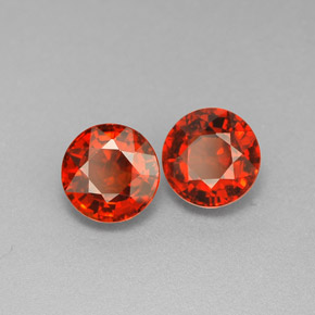 Achetez naturel ct orange grenat spessartite gems, coupe roude, en provenance mozambique chez gemselect. en stock, livraison internationale!