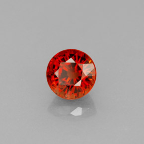 Grenat spessartite orange naturelle coupe roude, 0,84 ct, VVS-VS