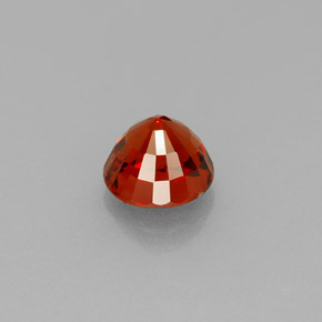 Grenat spessartite orange naturelle coupe roude, 0,84 ct, VVS-VS