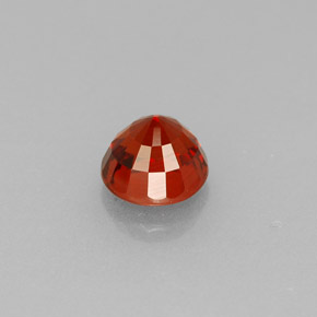 Grenat spessartite orange naturelle coupe roude, 0,83 ct, VVS-VS