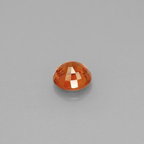 Grenat spessartite orange naturelle coupe roude, 0,73 ct, VVS