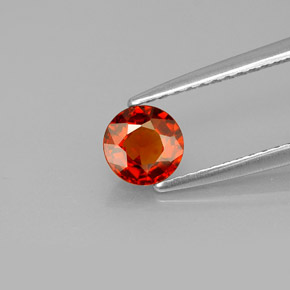 Grenat spessartite orange naturelle coupe roude, 0,67 ct, VVS