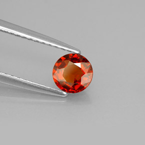 Grenat spessartite orange naturelle coupe roude, 0,67 ct, VVS