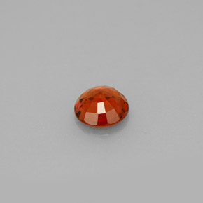 Grenat spessartite orange naturelle coupe roude, 0,67 ct, VVS
