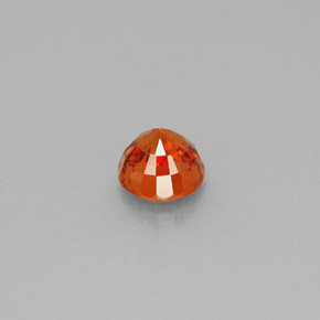 Grenat spessartite orange naturelle coupe roude, 0,89 ct, VS