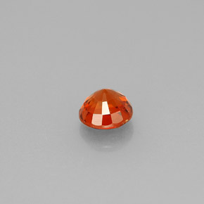 Grenat spessartite orange naturelle coupe roude, 0,79 ct, VVS-VS