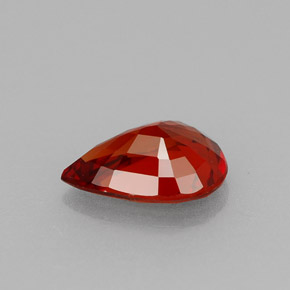 Grenat spessartite rouge naturelle en forme de poire, 1,03 ct, VVS-VS