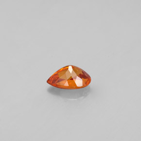 Grenat spessartite orange naturelle en forme de poire, 0,58 ct, VVS-VS