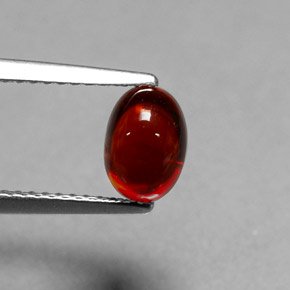 Grenat Spessartite Rouge orange naturelle Coupe ovale, 1.87 ct, Translucide