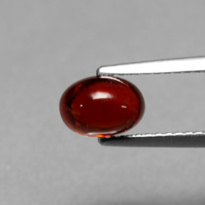 Grenat Spessartite Rouge orange naturelle Coupe ovale, 1.87 ct, Translucide
