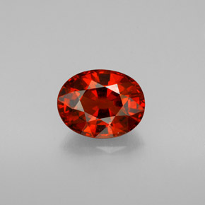 Grenat spessartite orange naturelle coupe ovale, 3,61 ct, VS
