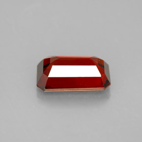 Grenat spessartite orange naturelle taille émeraude, 3,31 ct, VS