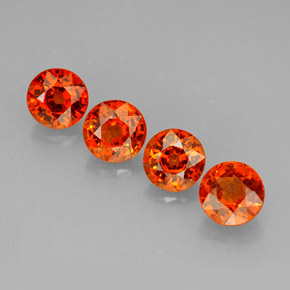 Achetez naturel ct orange grenat spessartite gems, coupe roude, en provenance mozambique chez gemselect. en stock, livraison internationale!
