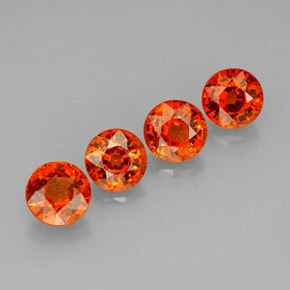 Achetez naturel ct orange grenat spessartite gems, coupe roude, en provenance mozambique chez gemselect. en stock, livraison internationale!