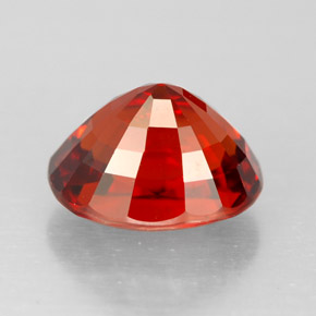 Grenat spessartite rouge naturelle coupe ovale, 3,18 ct, VVS-VS