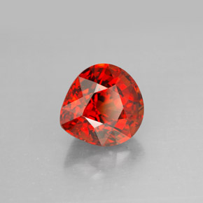 Grenat spessartite orange naturelle en forme de poire, 3,32 ct, VVS-VS