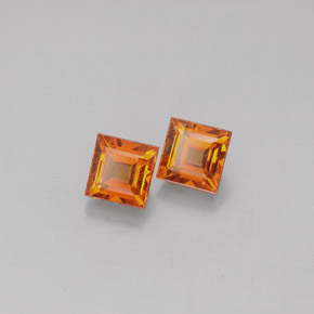 Achetez naturel ct orange grenat spessartite gems, carré, en provenance mozambique chez gemselect. en stock, livraison internationale!