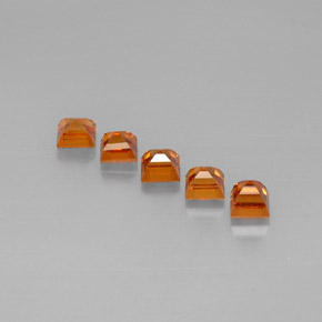 Achetez naturel ct orange grenat spessartite gems, carré, en provenance mozambique chez gemselect. en stock, livraison internationale!