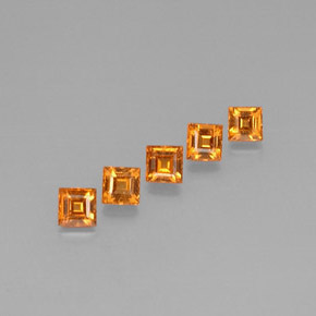 Achetez naturel ct orange grenat spessartite gems, carré, en provenance mozambique chez gemselect. en stock, livraison internationale!