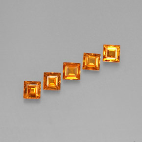 Achetez naturel ct orange grenat spessartite gems, carré, en provenance mozambique chez gemselect. en stock, livraison internationale!