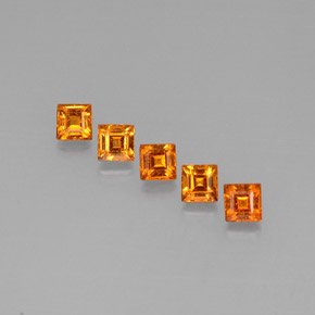 Achetez naturel ct orange grenat spessartite gems, carré, en provenance mozambique chez gemselect. en stock, livraison internationale!