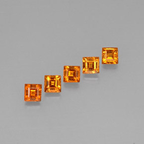 Achetez naturel ct orange grenat spessartite gems, carré, en provenance mozambique chez gemselect. en stock, livraison internationale!