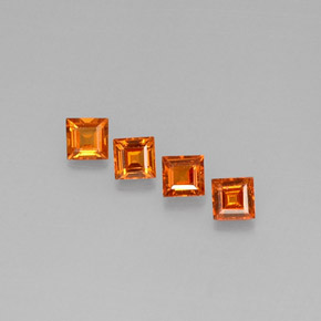 Achetez naturel ct orange grenat spessartite gems, carré, en provenance mozambique chez gemselect. en stock, livraison internationale!