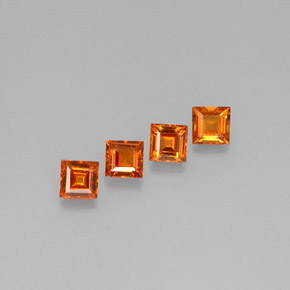 Achetez naturel ct orange grenat spessartite gems, carré, en provenance mozambique chez gemselect. en stock, livraison internationale!