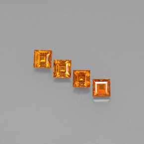 Achetez naturel ct orange grenat spessartite gems, carré, en provenance mozambique chez gemselect. en stock, livraison internationale!