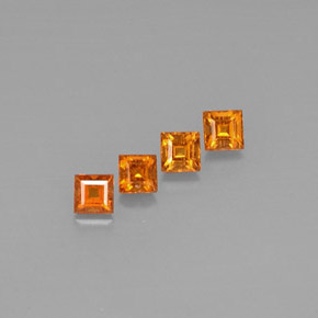 Achetez naturel ct orange grenat spessartite gems, carré, en provenance mozambique chez gemselect. en stock, livraison internationale!