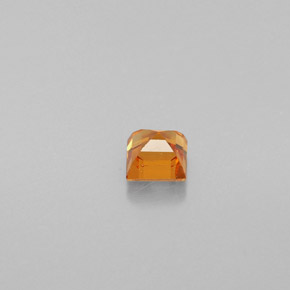 Grenat spessartite orange naturelle carré, 0,33 ct, VS