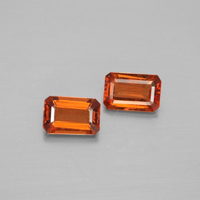 Achetez naturel ct orange grenat spessartite gems, taille émeraude, en provenance mozambique chez gemselect. en stock, livraison internationale!