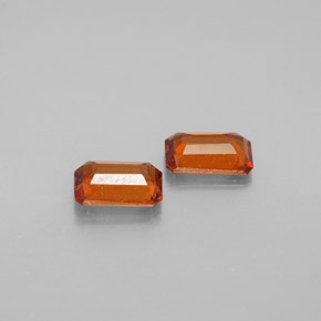 Achetez naturel ct orange grenat spessartite gems, taille émeraude, en provenance mozambique chez gemselect. en stock, livraison internationale!