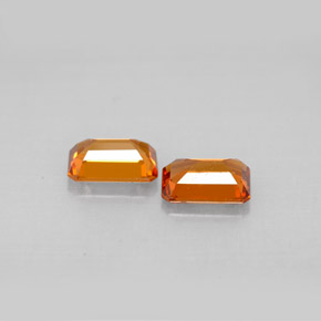 Achetez naturel ct orange grenat spessartite gems, taille émeraude, en provenance mozambique chez gemselect. en stock, livraison internationale!
