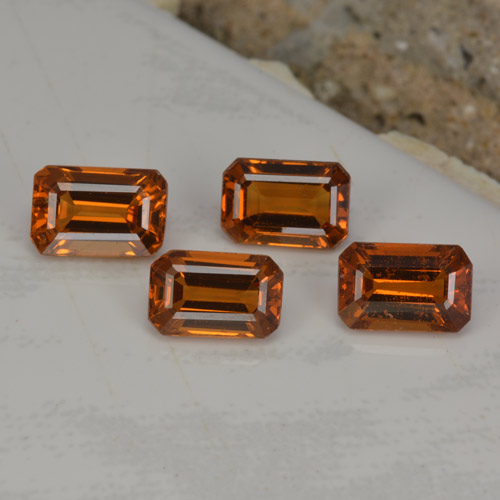 Achetez naturel 2,73ct orange grenat spessartite gems, taille émeraude, en provenance mozambique chez gemselect. en stock, livraison internationale!