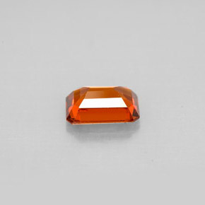 Grenat spessartite orange naturelle taille émeraude, 0,91 ct, VS
